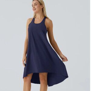 Halara Breezeful™ Backless Racerback Side Pocket High Low Flowy Midi